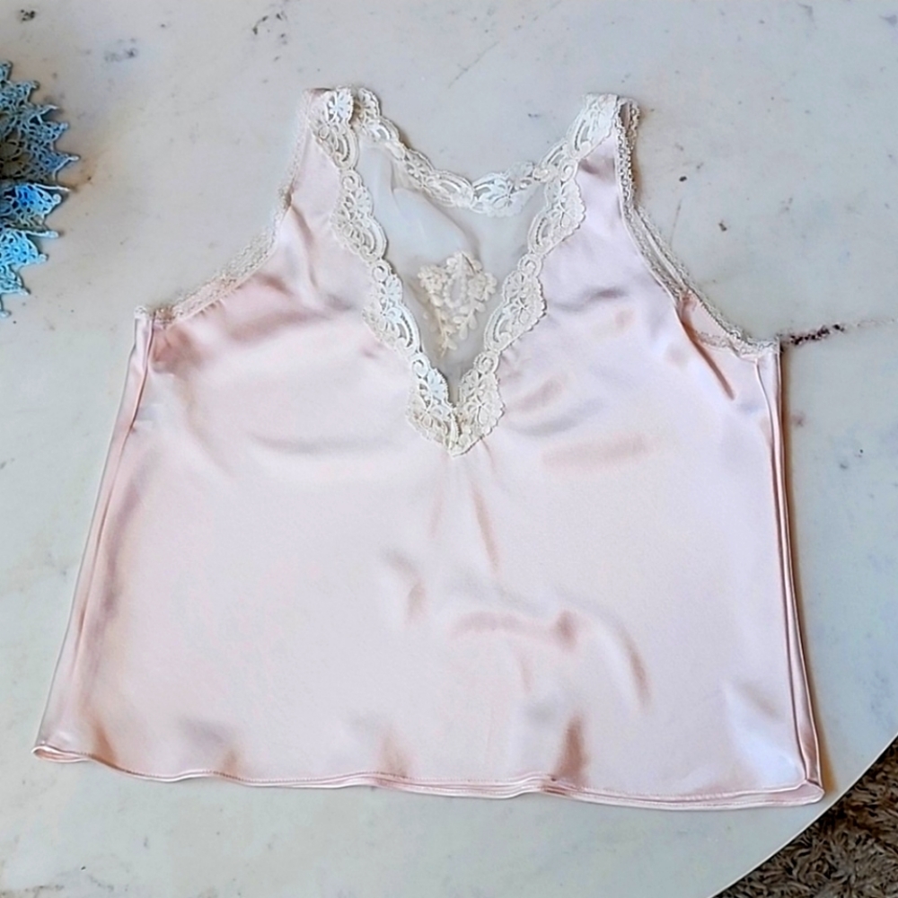 Alexandra Nicole pale pink chemise with lace size medium - Picture 2 of 10